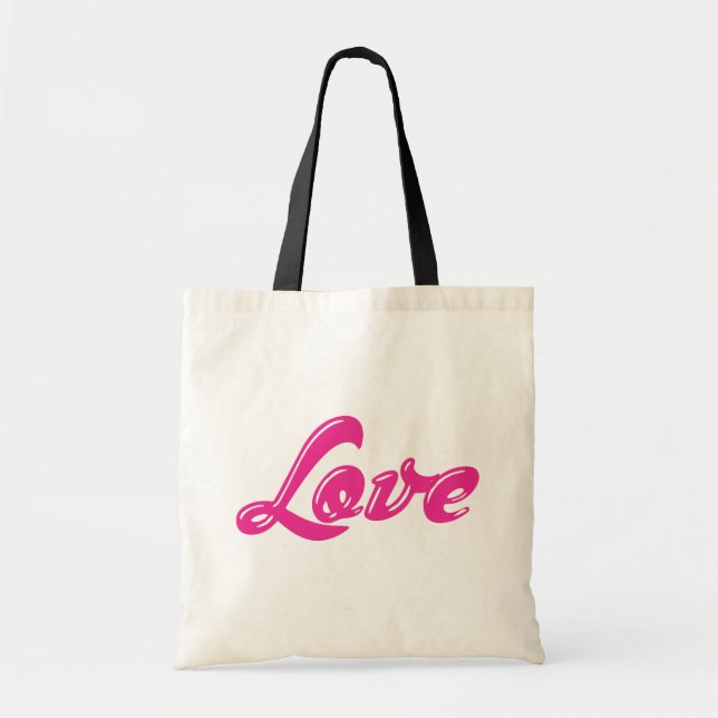 Cute Girl Pink Love Sac fourre - tout en toile Fuc (Devant)