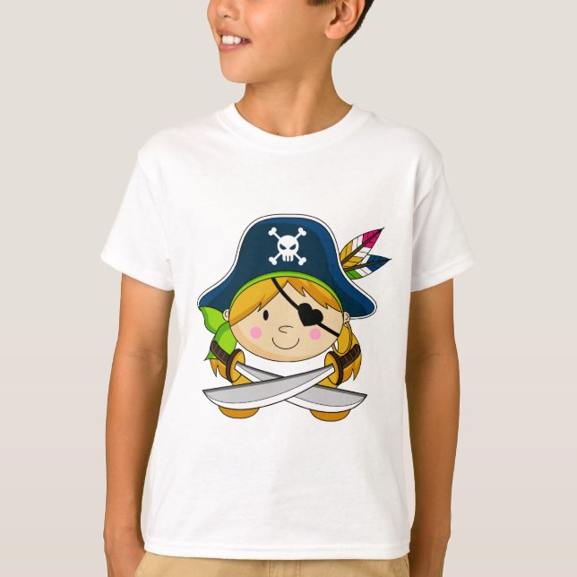 Cute Girl Pirate T-Shirt (Front)