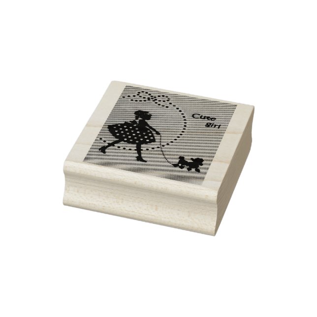 Cute girl rubber stamp (Stamp)
