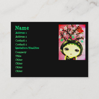 Cute Girl - She Grows A Tree Business Card
