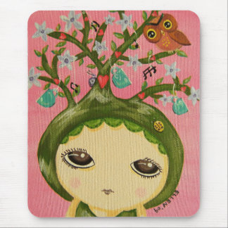 Cute Girl - She Grows A Tree Mouse Pad