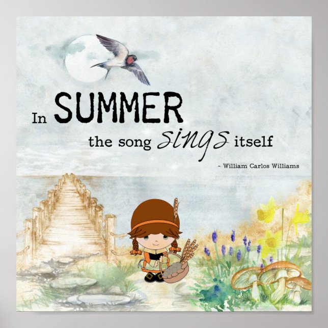 Cute Girl Summer Poster (Front)