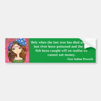 Cute Girl - The Forest Guardian Bumper Sticker