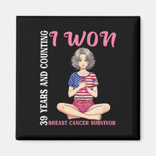 Cute Girl &#; Years And Counting I Won Breast Can Magnet