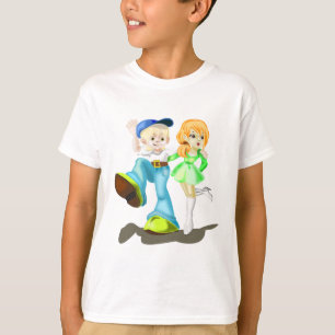 Cute Girlfriend and Boyfriend Happiness - Painting T-Shirt