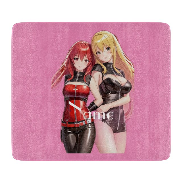 Cute Girls Anime Thunder_Cove  Cutting Board (Front)