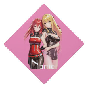 Cute Girls Anime Thunder_Cove Graduation Cap Topper