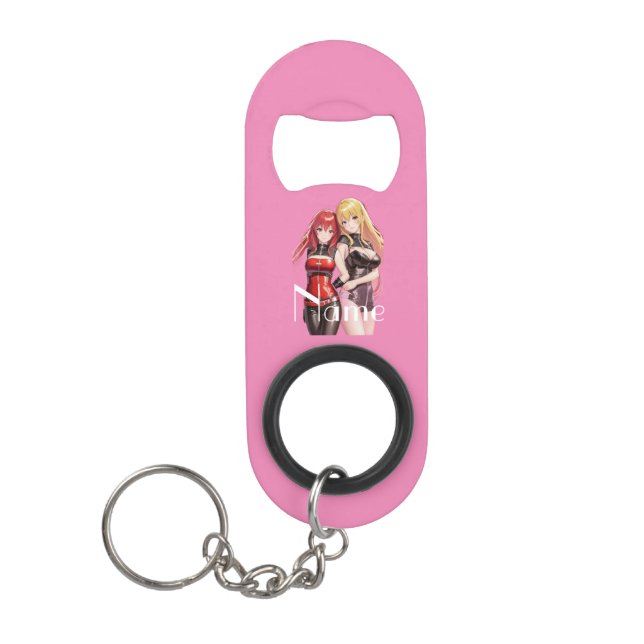 Cute Girls Anime Thunder_Cove Keychain Bottle Opener (Front)