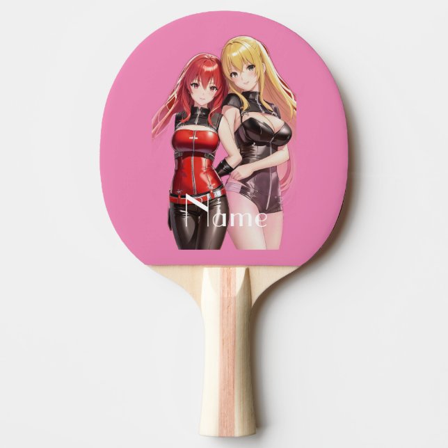 Cute Girls Anime Thunder_Cove Ping Pong Paddle (Front)