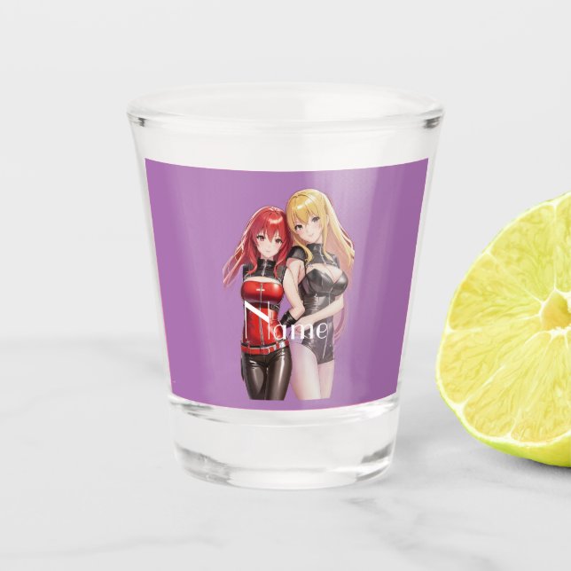 Cute Girls Anime Thunder_Cove Shot Glass (Front)