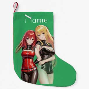 Cute Girls Anime Thunder_Cove Small Christmas Stocking