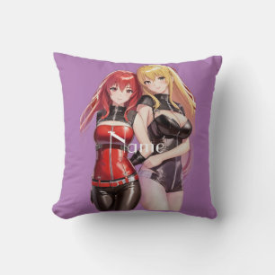 Cute Girls Anime Thunder_Cove Throw Pillow