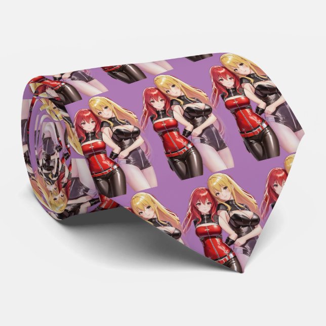 Cute Girls Anime Thunder_Cove  Tie (Rolled)