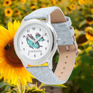 cute girls butterfly lovers add name watch