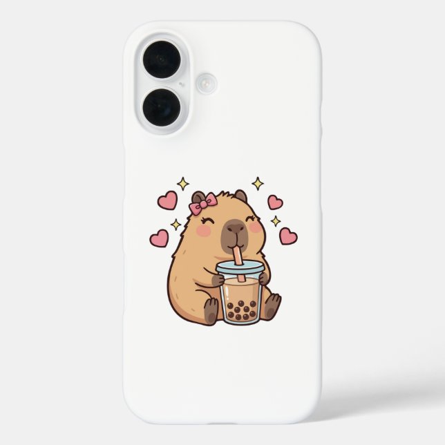 Cute Girls Capybara Ramen Kawaii Tea Kawaii Capy  Case-Mate iPhone Case (Back)