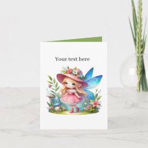 Cute girls fairy lovers customizable card