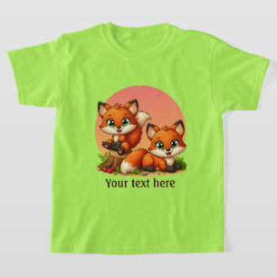 Cute girls fox lovers customizable  T-Shirt