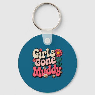 Cute girls gone muddy mud run mudder sisters keychain