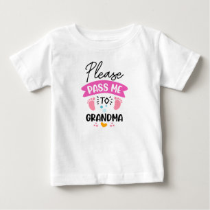 Cute girls Grandma word art Baby T-Shirt