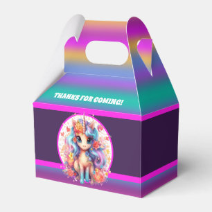 cute girls Happy Birthday unicorn  Favor Box
