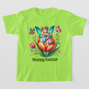 Cute girls Happy Easter Fairy customizable T-Shirt
