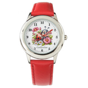 Cute girls ladybug lovers add name  watch