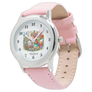 Cute girls mixed animals fox bunny customizable watch