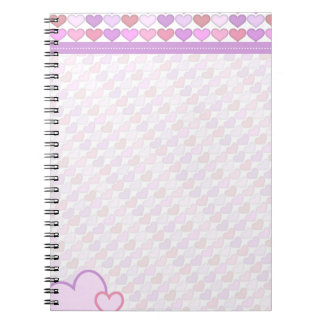 Cute Girls Pastel Hearts Notebook
