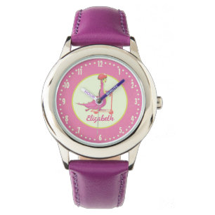 Cute Girls Pink Dinosaur Scooter Helmet Add Name Watch