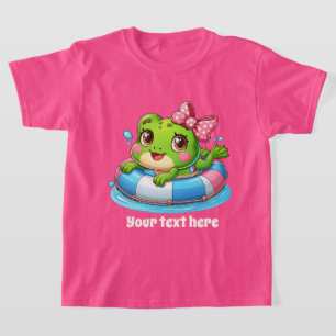 Cute girls pool frog customizable T-Shirt