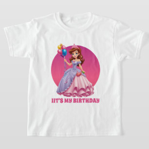 Cute girl's Princess Birthday customizable T-Shirt