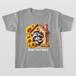 Cute girls raccoon lover customizable T-Shirt