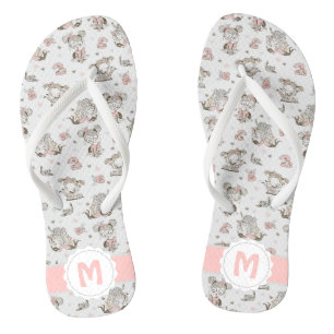 Cute Girls Reading Books Gift Ideas Flip Flops