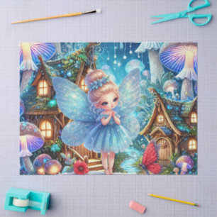 Cute girls room fairy decoupage  tissue paper