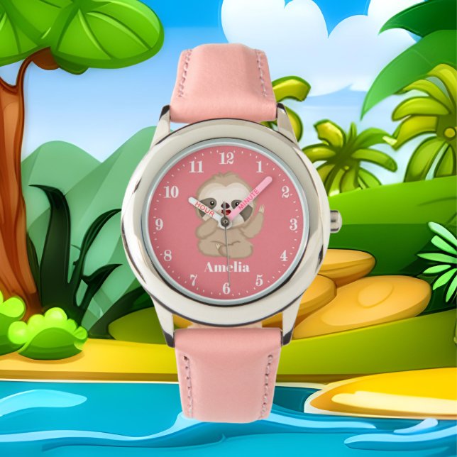 Cute girls sloth add name watch (Creator Uploaded)