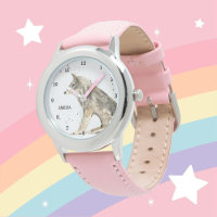 Cute Girls Wolf Animal Kids Wildlife Woodland