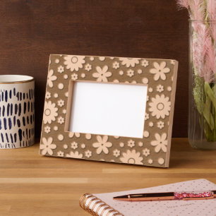 Cute Girly 70s Flower Power Nature Pretty Elegant Etched Frames