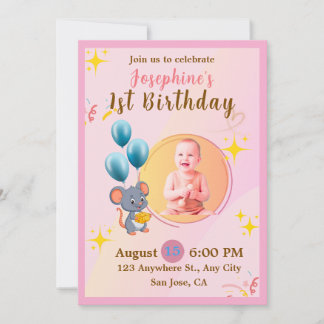 Cute Girly Birthday Invitations