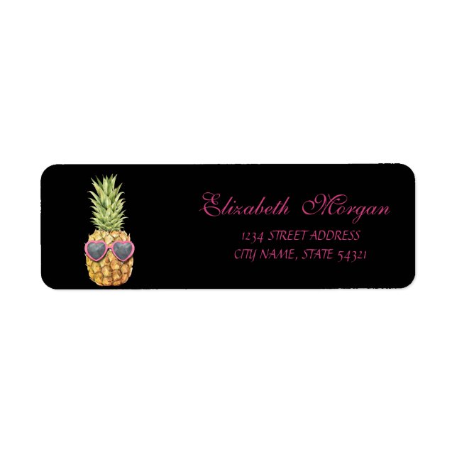 Cute  Girly Black Cool Pineapple  (Front)