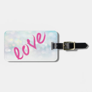 Cute Girly Bokeh,Love-Personalized Luggage Tag