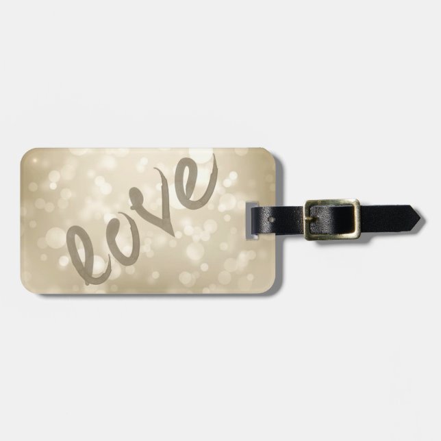 Cute Girly Bokeh,Love-Personalized Luggage Tag (Front Horizontal)