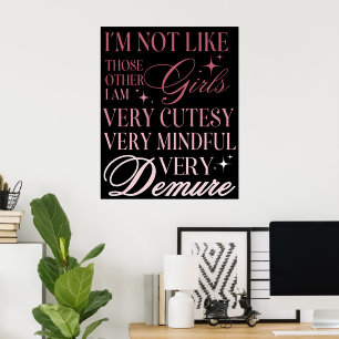 Cute Girly Bow Wall  Poster