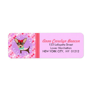 Cute Girly Chihuahua Pink & Purple Pattern