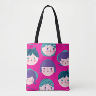 Cute girly Christmas tote bag
