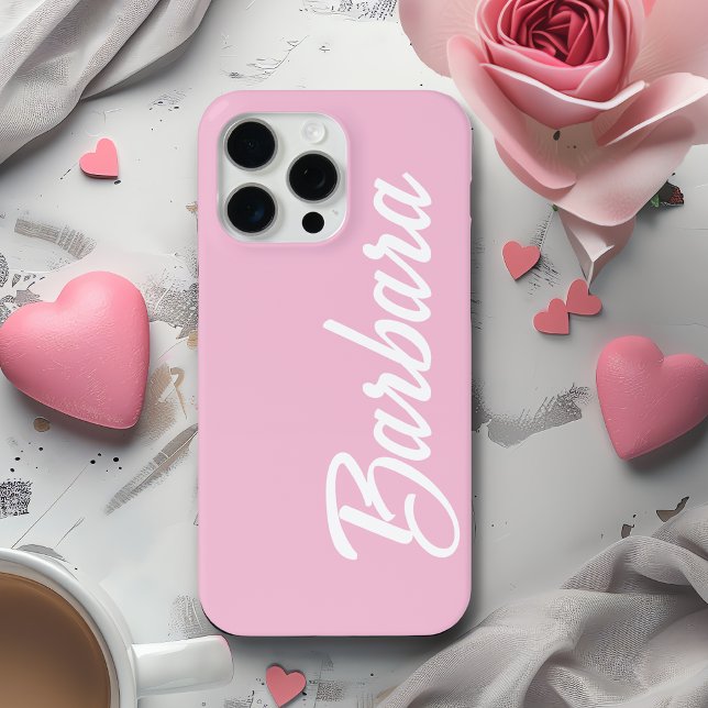 Cute Girly Custom Blush Pink Name  Case-Mate iPhone Case (Creator Uploaded)