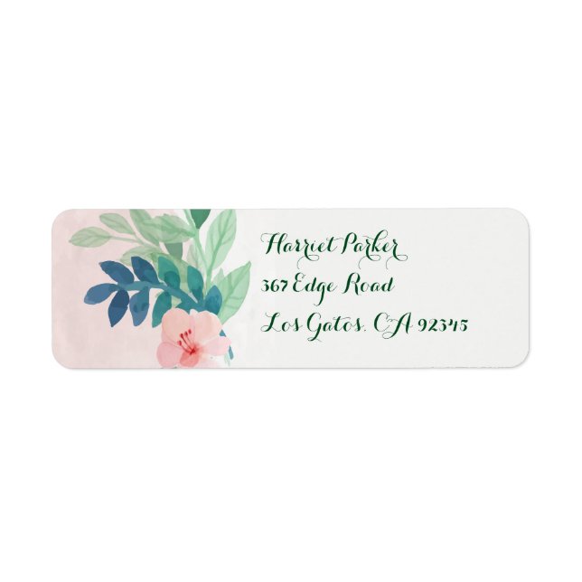 Cute Girly Fine Floral Watercolor (Front)