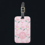 Cute Girly Flamingo and Bikini Pink Monogram Luggage Tag<br><div class="desc">Cute pink and girly personalised luggage tag with flamingo and bikini pattern.</div>