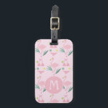 Cute Girly Flamingo and Bikini Pink Monogram Luggage Tag<br><div class="desc">Cute pink and girly personalised luggage tag with flamingo and bikini pattern.</div>