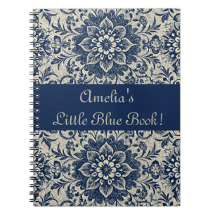 Cute Girly Floral Art Nouveau Wallpaper Pattern Notebook