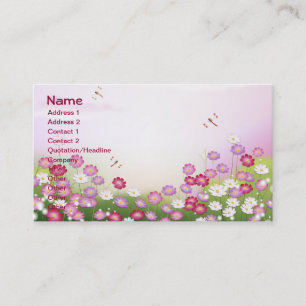 Cute Girly Floral Fashion Fine Business Card